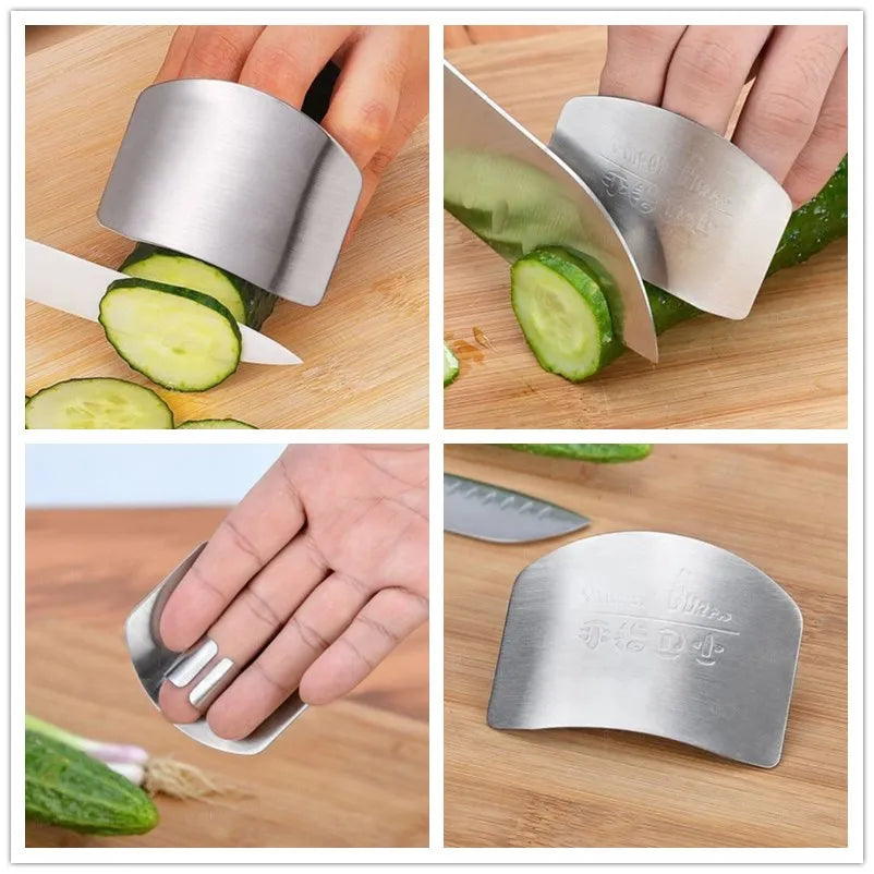 Kitchen Accessories Stainless Steel Hand Finger Protector Knife Cut Slice Safe Guard Kitchen Tool Durable Safe Kitchen Essential