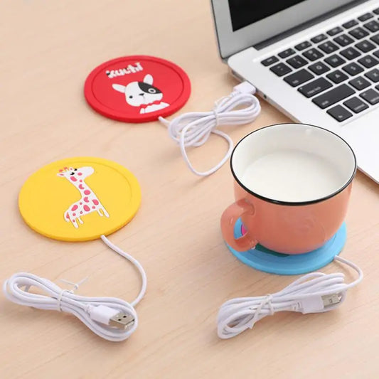 1PC USB Silicone Heating Coaster Coffee Tea Drink Warmer Pad Mat Creative Coffee Mug Cup Coasters Office School Home Accessori