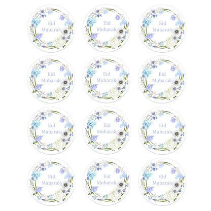 24/48pcs EID Mubarak Decor Stickers Ramadan Mubarak Decoration Islam Muslim Festival Favor Gifts Labels HAJJ Ramadan Kareem