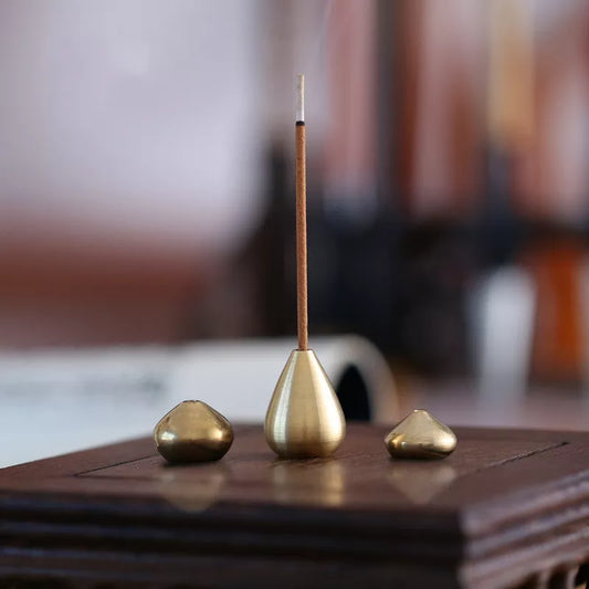 1pc High Quality Brass Incense Burner Holder for Incense Stick Coil Bottle Gourd Shaped Copper Incense Holder