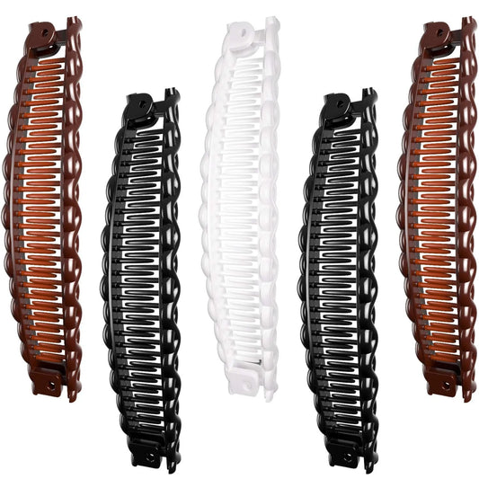 Solid Color Banana Hair Clip For Women Wave Comb Hairpin Disc Hair  Tools Fashion Practical Hair Accessories