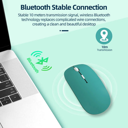 Silent Bluetooth Mouse For iPad Android Windows Tablet pink green blue ultrathin Battery Wireless Mouse For Notebook Compute pc