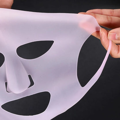 Silicone Face Mask  Reusable Moisturizing Lifting Firming Anti Wrinkle V Shape  Face Firming Gel Sheet Mask Ear Fixed Skin Care