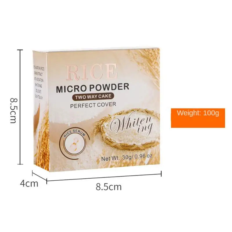 TLM Powder Cake Oil Control Brightening Anti-sweat Makeup Concealer Waterproof Brighten Natural Powder Makeup Cosmetic Maquiagem