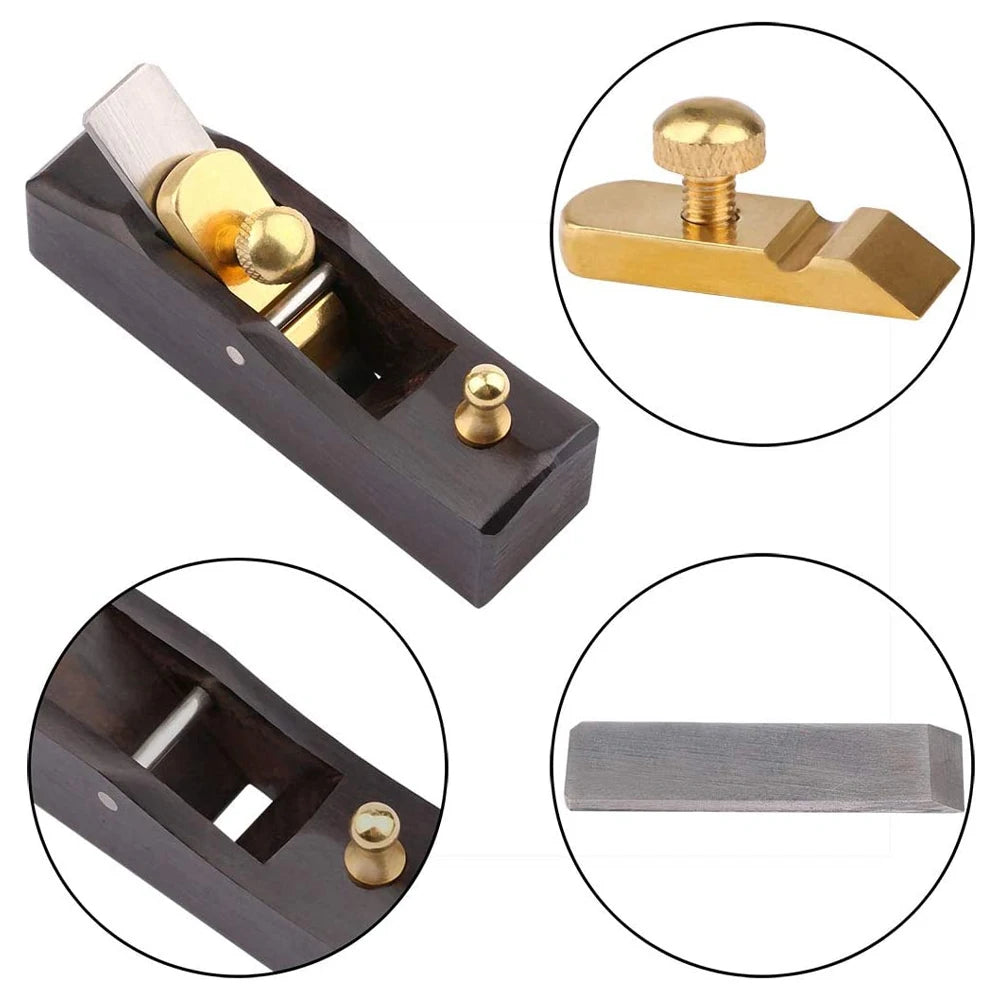 Mini Woodworking Planer Knife Trimming Tool European-style Chamfering Hand Planes Carpenter Ebony High-carbon Steel Wood Planer