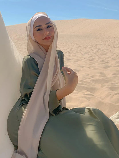 Premium Chiffon Hijab Scarf For Women Turban For Veil Scarves Muslim Hijabs For Woman Shawls For Veils Hijab Accessoires Ramadan