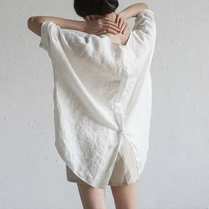 Plus Size 5xl Casual Cotton Linen Women Blouse Womens White Blouses Shirt 2023 Spring Summer Blusas Lady Loose Tops and Blouses