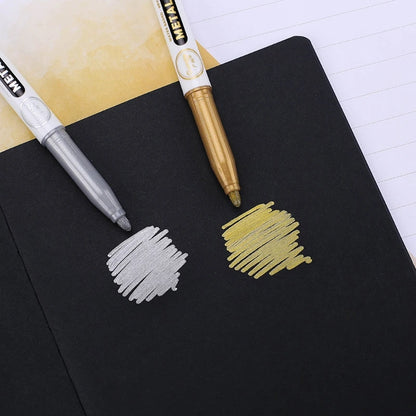 Metallic Pen Gold Silver Epoxy Resin Mold Drawing Pen Acrylic Paint DIY Silicone Mold Highlight Permanent Marker Handmade