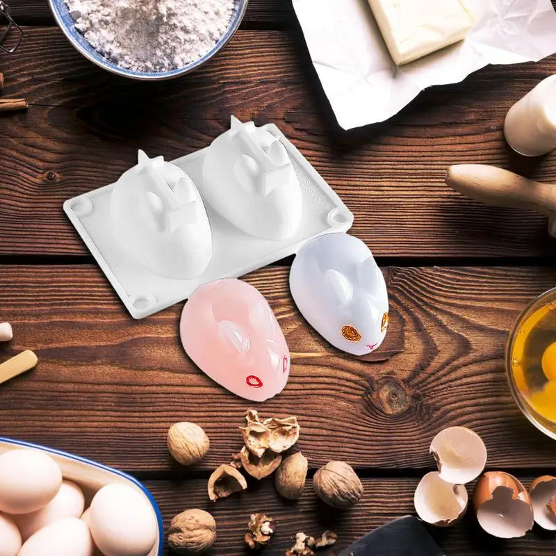 Silicone Bunny Mold DIY Lop Ear Rabbit Fondant Aromatherapy Plaster Mold Easter Home Candy Chocolate Decoration Easter Gifts new