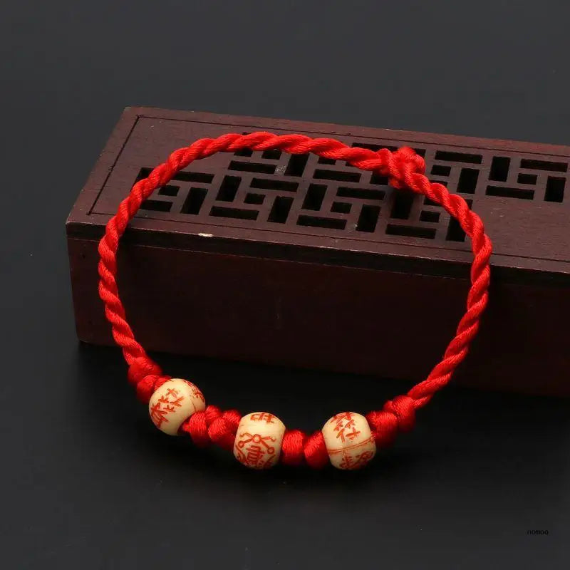 Amulet Red Rope Lucky Bracelet Ethnic Red Rope Bracelet Hand-woven Bracelet Jewelry Accessories for Friendship