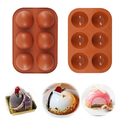 3D Round Half Sphere Silicone Mold for Cake DIY Baking Chocolate Eco-Friendly Cake Mold