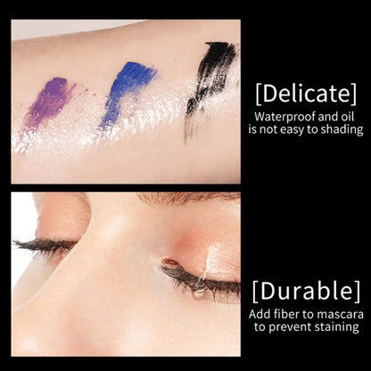 TLM Black 3D Mascara Waterproof Anti-sweat Mascara Lengthens Eyelashes Extension Black Silk Fiber Mascara Female Makeup Cosmetic