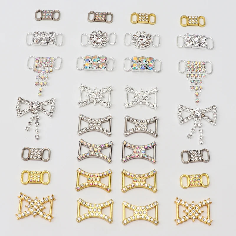 Diamond  AF1 Shoe Decorations Shoelaces Metal Buckle Charms Luxury Rhinestone Shoes Accessories Metal Laces Lock Sneaker 1Pair