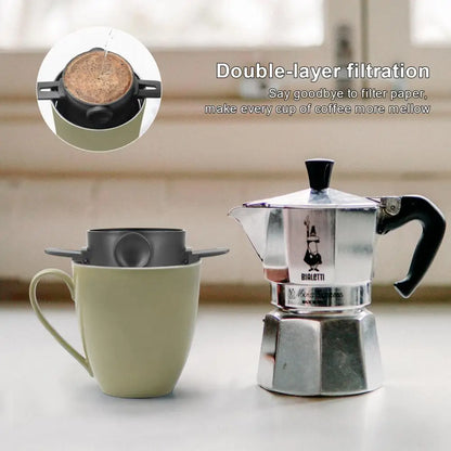 Portable Foldable Coffee Filter Stainless Steel Easy Clean Reusable Coffee Funnel Paperless Pour Over Holder Coffee Drippers