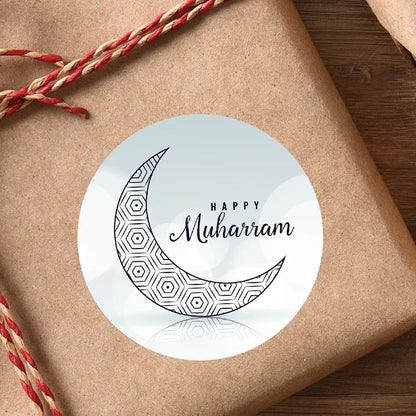 Eid Mubarak Stickers Box Lable Gift Cake Sticker Decoration Ramadan Mubarak Kareem Party Eid al-fitr Islam Muslim Festival Decor