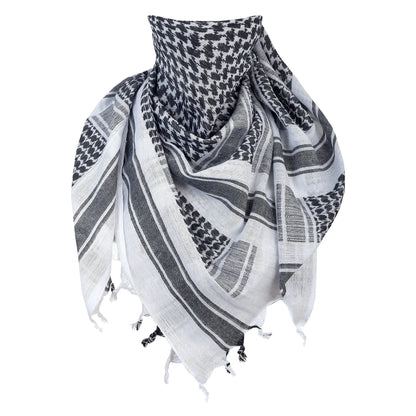 2022 New Plaid Tactical Desert Hijab Scarf Tassel Headband Muslim Arab Men Women Keffiyeh Outdoor Square Winter Head Scarves