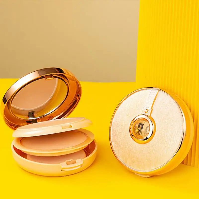 TLM Powder Cake Oil Control Brightening Anti-sweat Makeup Concealer Waterproof Brighten Natural Powder Makeup Cosmetic Maquiagem