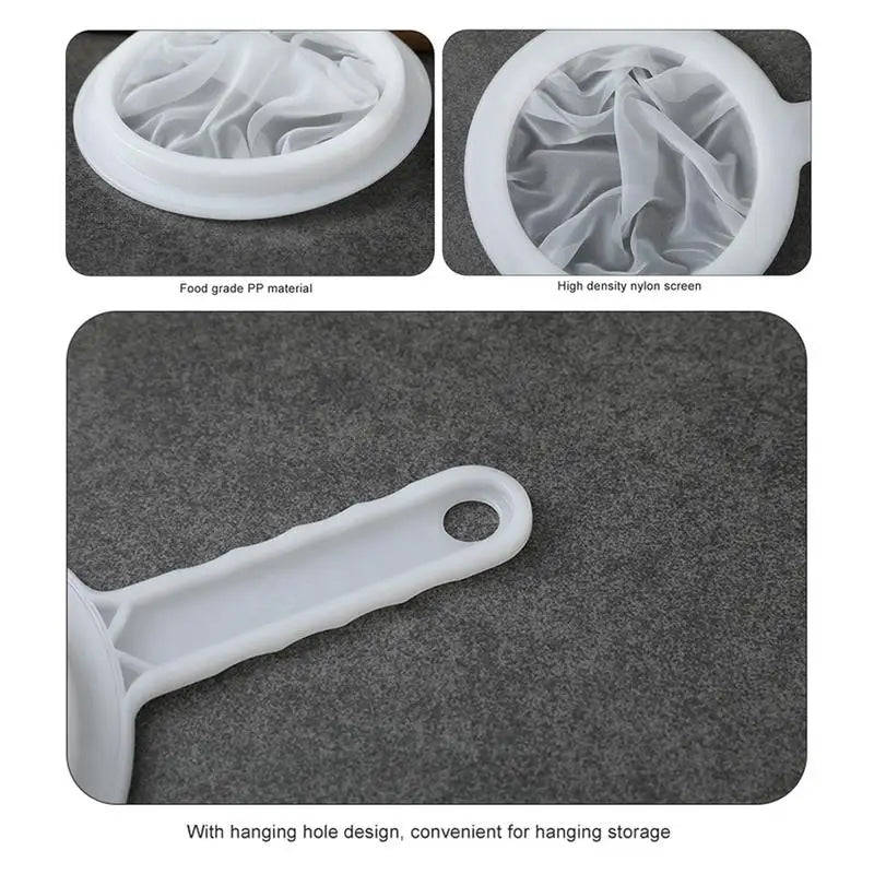 soy milk filter Kitchen Nut Milk Filter Ultra-fine Mesh Strainer Reusable Nylon Mesh Filter Spoon For Soy Milk Coffee Yogurt