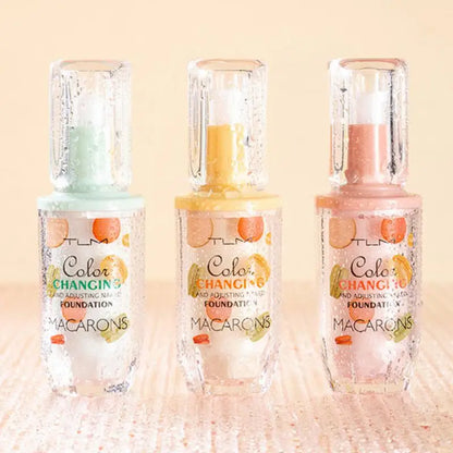 TLM 3Colors Temperature Change Liquid Foundation Long-lasting Moisturizing Makeup Sticky Skin Color Face Liquid Foundation