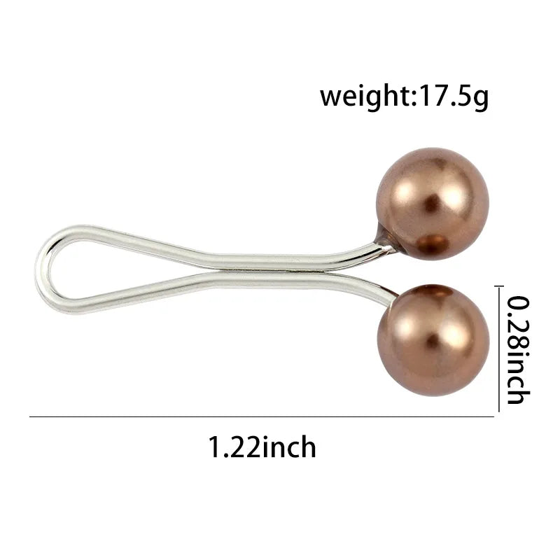 Multicolor Headscarf Pearl Pins Clips Pins Hijab Scarf Clips Muslim Arab Shawl Islamic Accessories Women Jewelry