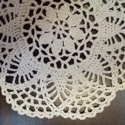 TOP Round Cotton Placemat Cup Coaster Mug Kitchen Christmas Dining Table Place Mat Cloth Lace Crochet Tea Coffee Doily Cake Pad