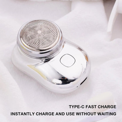 Mini Portable Electric Shaver IPX7 Waterproof Wet Dry Double Use Type-c Fast Charging Pocket Beard Trimmer Easy Use For Travel