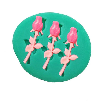 Mini Flowers Series Silicone Mold DIY Handmade Fondant Cake Baking Chocolate Sugar Cake Tool Resin Polymer Clay Making Mould