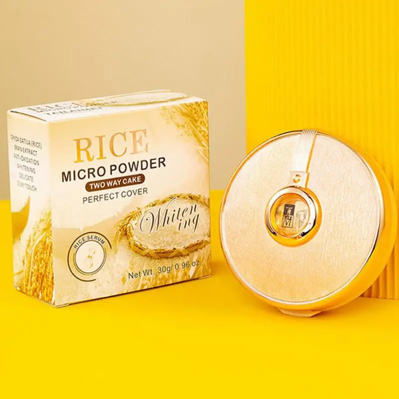 TLM Powder Cake Oil Control Brightening Anti-sweat Makeup Concealer Waterproof Brighten Natural Powder Makeup Cosmetic Maquiagem