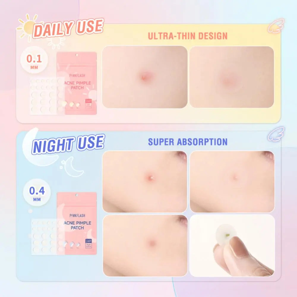 Daily/Night Skin Care Acne Patch Tea Tree Oil Acne Remover Acne Pimple Patch Invisible Acne Treatment Patches Korean Cosmetic