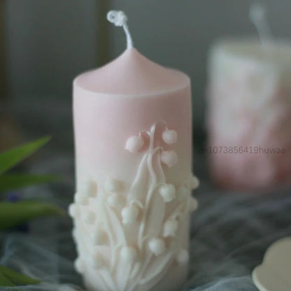 Rose Flower Bouquet Scented Candle Silicone Mold DIY Handmade Handicrafts Candle Making Plaster Soap Mould Home Decoration Tools