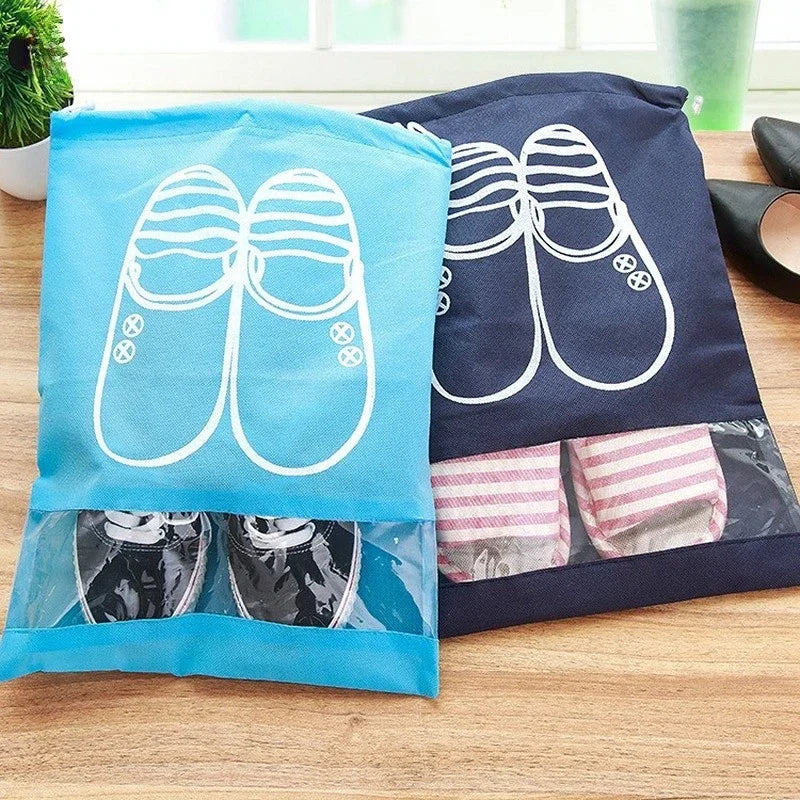 Fashion Women Hot 1pcs High Quality Shoe Bag 2 Size Travel Pouch Storage Portable Practical Drawstring Bag Organizer Cover