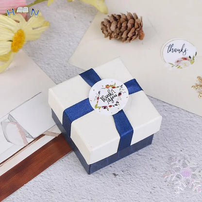 500 Pcs/Roll Round Thank You Stickers Seal Labels with Flower Pattern Stickers Labels for Scrapbooking Stationery Stickers