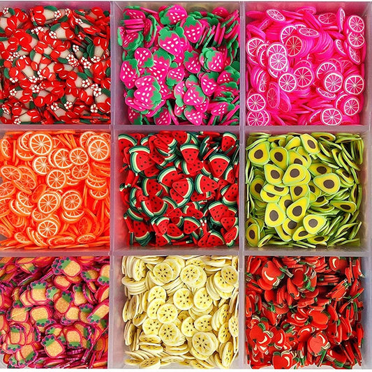 1000Pcs Polymer Clay Resin Fruit Slice for Epoxy Silicone Mold DIY Craft Jewelry Cellphone Decoration Accessory Making Supplies