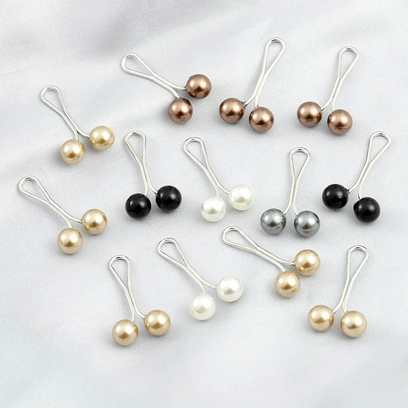 Multicolor Headscarf Pins Clips Pearl Hijab Scarf Clip Lady Brooch Muslim Arab Shawl Islamic Accessories Pearl Pin Women Jewelry