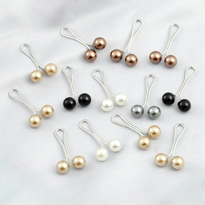 Multicolor Headscarf Pins Clips Pearl Hijab Scarf Clip Lady Brooch Muslim Arab Shawl Islamic Accessories Pearl Pin Women Jewelry