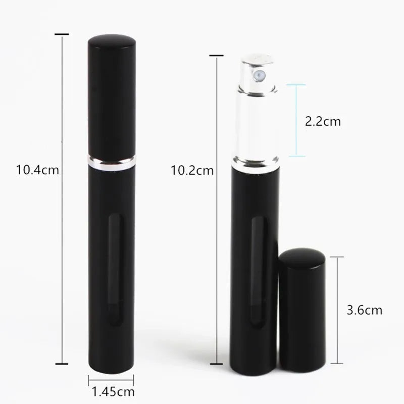 5ml Travel Mini Refillable Perfume Bottles Portable Empty Atomizer Perfumes Bottle with Spray Empty Container Travel Accessories