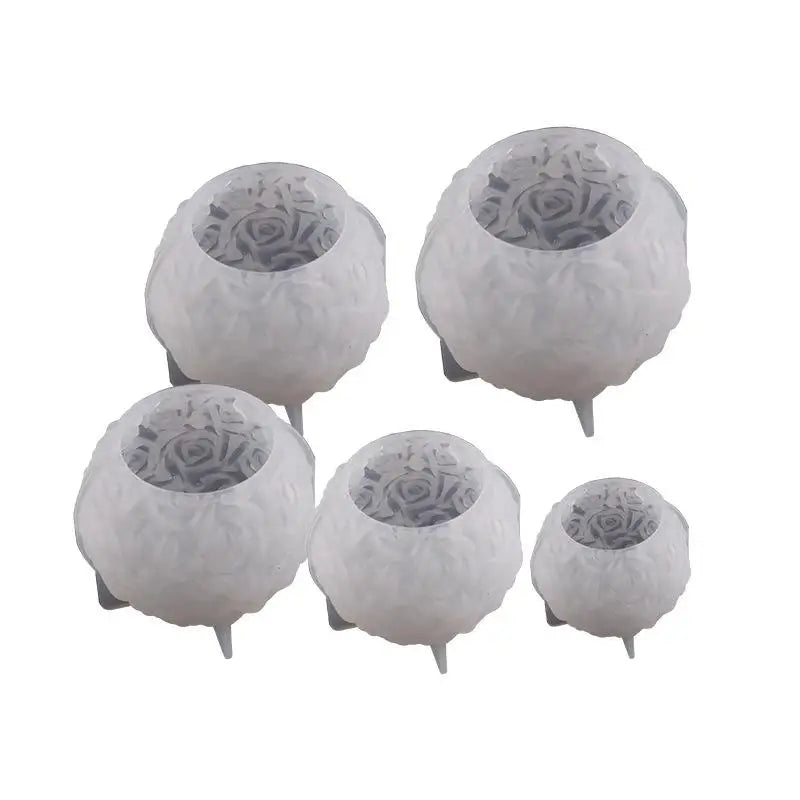 Modeling Silicone Mold Scented Candle Making Flower Ball Silicone Molds DIY Aromath Soaps Birthday Holiday Gift Wedding Souvenir
