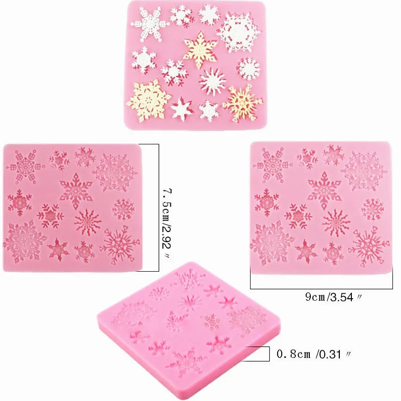 2022 3D Cake Decorations Snowflake Lace Chocolate Party DIY Fondant  Kitchen Baking Cooking Cake Decorating Tools Silicone Molds