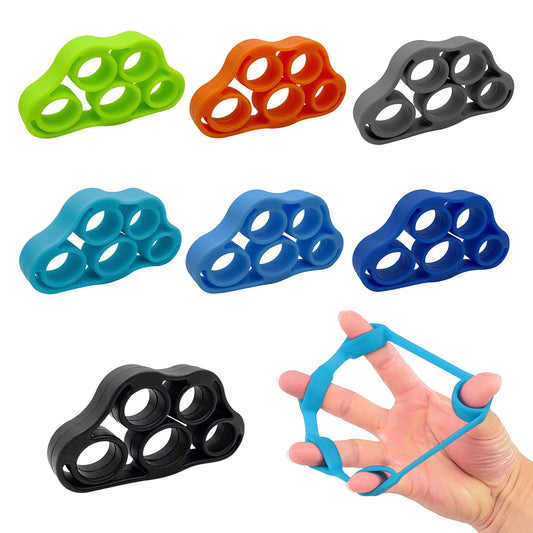 3-1PCS Silicone Finger Gripper Strengthener Trainer Elastic Hand Grip Strengthener Guitar Finger Exerciser Patient Hand Trainer