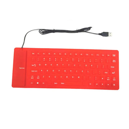 Silicone Mute Soft Keyboard 85-key Computer Keyboard  USB Wired Keyboard Portable Mini Laptop Pc Folding Waterproof Keyboard