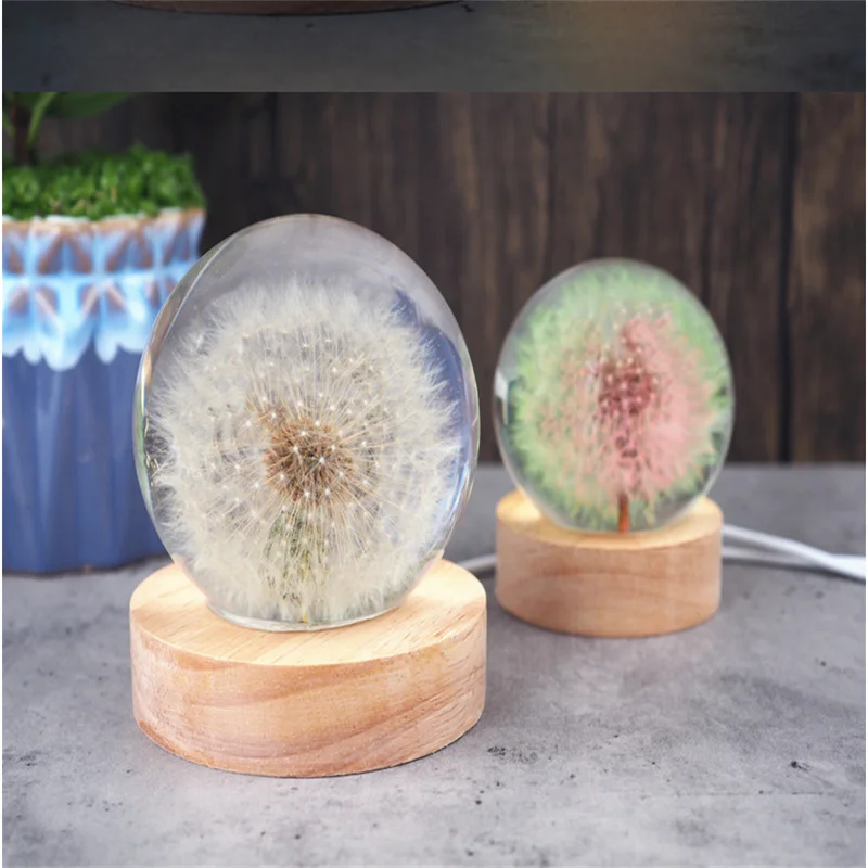 DIY Silicone Epoxy Resin Mold Round Ball Night Light Silicone Mold LED Night Light Lamp Holder Bottle Silicone Mold Hand-made