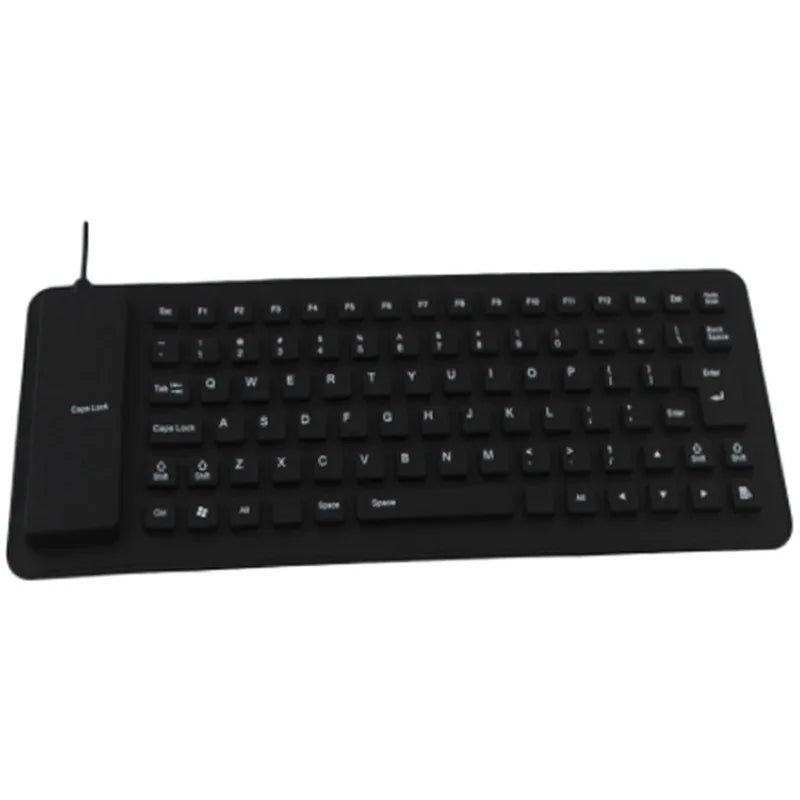 Silicone Mute Soft Keyboard 85-key Computer Keyboard  USB Wired Keyboard Portable Mini Laptop Pc Folding Waterproof Keyboard