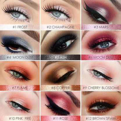 FOCALLURE 24 Colors Pearlescent Eyeshadow Pencil Waterproof Glitter
