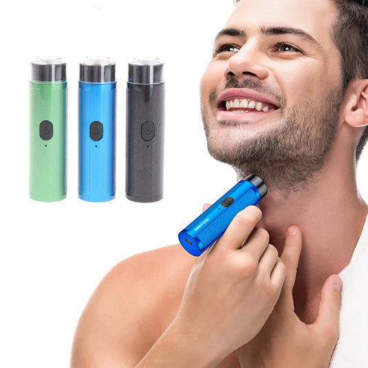 Portable Mini Electric Shaver Washable Beard Trimmer Men Shaver Razor USB Travel