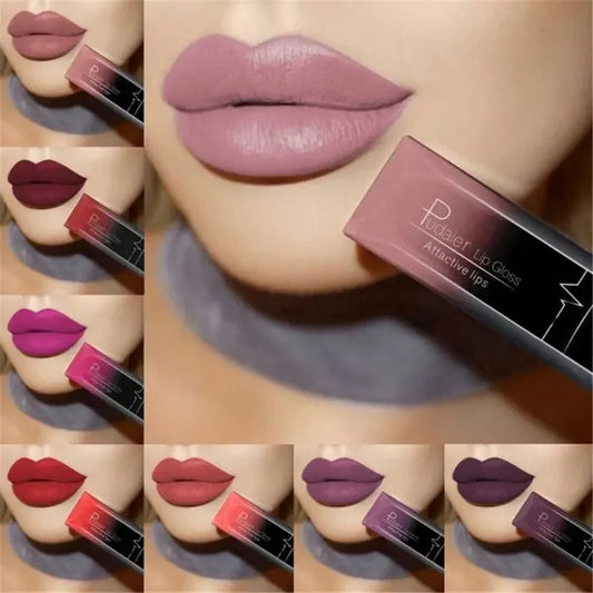 21Colors Matte Lipstick Waterproof Velvet Glossy Lip Gloss Long Lasting Nude Mate Lip Tint Korean Lipstick Makeup Cosmetics