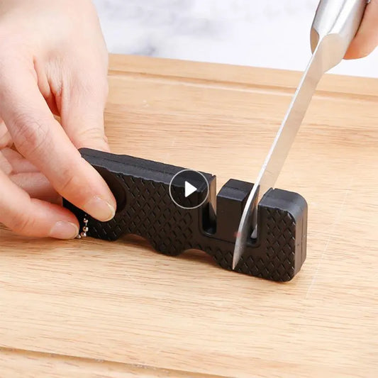 Portable Keychain Knife Sharpener Mini Scissor Knife Sharpening Whetstone Diamond Sharpening Stone Kitchen Tools Accessories
