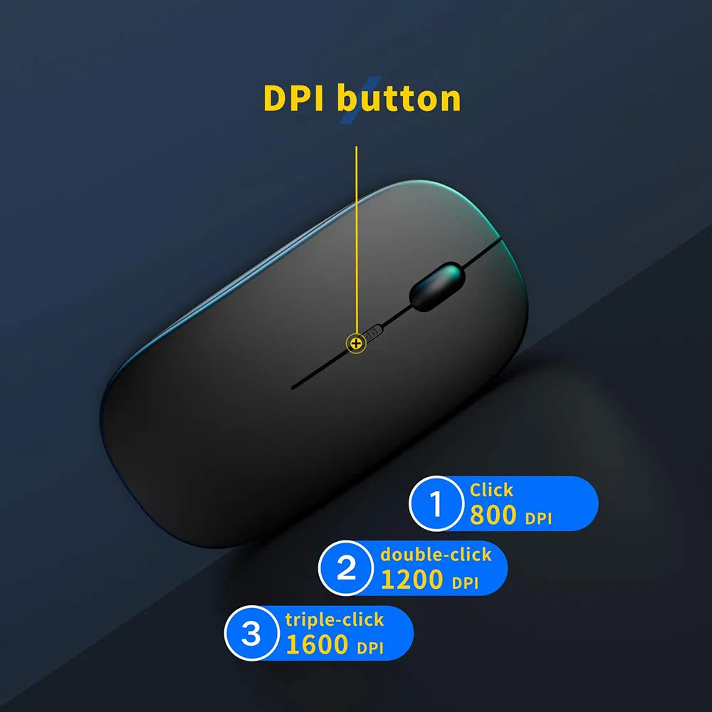 Mouse Gamer Wireless Mouse for Notebook Laptop Computer PC,Slim Mini Noiseless Ergonomic Mause 2.4G USB Gaming Mice