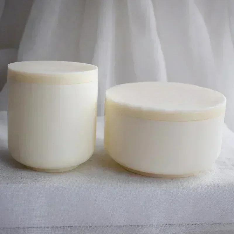 DIY Round Plaster Cup Scented Candle Silicone Mold Vase Storage Jar Cement Plaster Pottery Mould Concrete Making Crafts Supplies