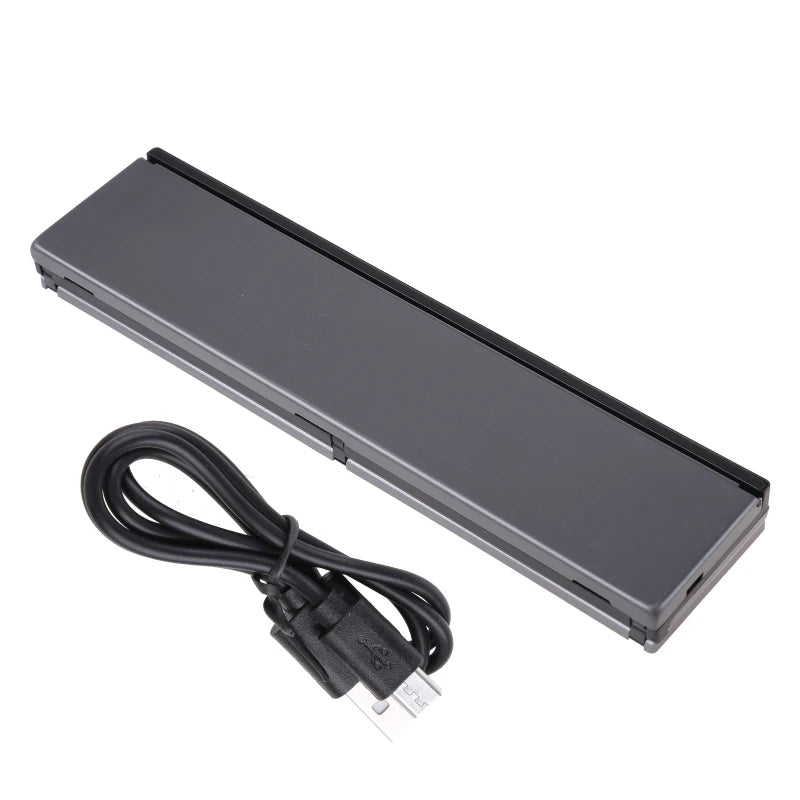 Foldable Rechargeable Keyboard Mini Wireless Bluetooth-compatible Keyboards Aluminum Alloy Portable Travel Office Home