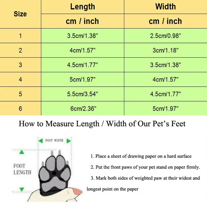 4 pieces / set of new winter reflective warm pet shoes dog snow boots non-slip waterproof cat and dog protection paws essential